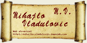 Mihajlo Vladulović vizit kartica